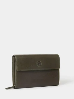 Osprey London Green The Compass Leather Travel Wallet