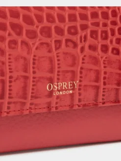 Discount Osprey London The Kellie Leather Matinee Purse Red