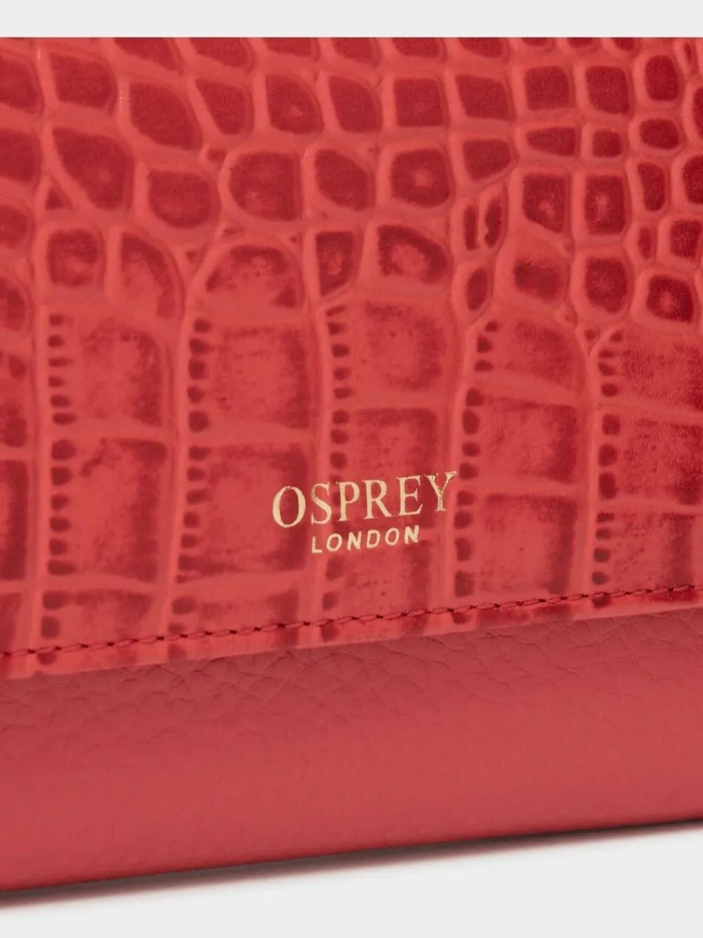 Discount Osprey London The Kellie Leather Matinee Purse Red