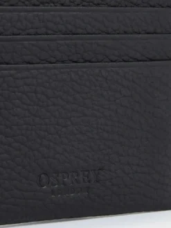 Osprey London The Forest Leather Black Card Holder^ Wallets