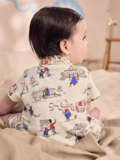 Hot Next 100% Cotton Cath Kidston Romper Paddington Bear Collared Baby