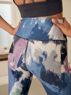 Next Balance Sports Yoga Leggings Paint Print