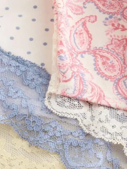 Next Paisley High Rise High Leg Cotton Lace Knickers 4 Pack^Women Panties