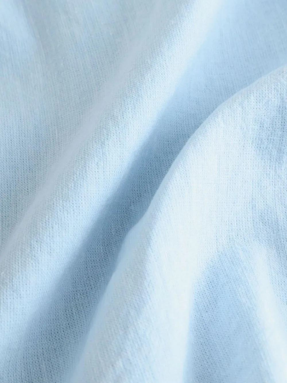 Next Pale Blue Grandad Collar Linen Mix Long Sleeve Shirt (3-16yrs)^BOY Shirts