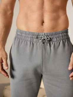 Next Pale Grey Brushback Heavyweight Open Joggers^ Loungewear|Joggers