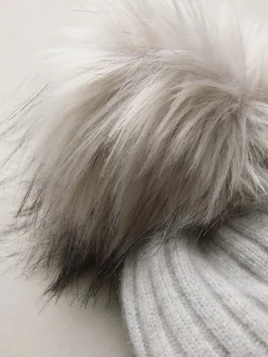 Next N. Premium 100% Cashmere Knitted Pom Hat^Women Hats|Hats, Gloves & Scarves