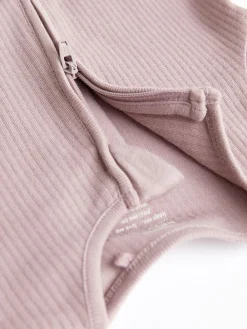 New Next Pale Pink 3 Pack Two Way Zip Baby Romper (0mths-3yrs)