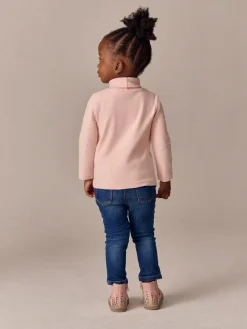 Clearance Next Pale Pink Long Sleeve Roll Neck Top (3mths-7yrs)