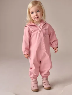 Next Pale Pink Waterproof Printed Puddlesuit (3mths-7yrs)^ Coats, Jackets & Pramsuits|Coats, Jackets & Pramsuits