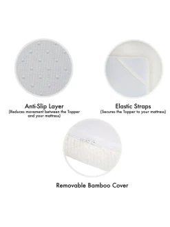 Panda London White Viscose Mattress Topper^ Duvets & Pillows