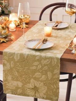 Discount Paoletti Gold Stag Large Christmas Table Runner