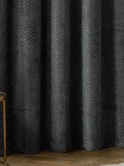 Paoletti Neptune Cut-Velvet Eyelet Curtains^ Curtains & Blinds