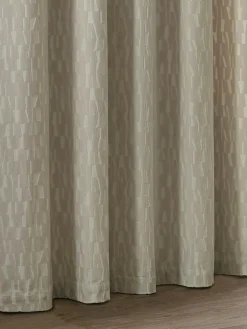 Hot Paoletti Natural Manhattan Velvet Eyelet Curtains