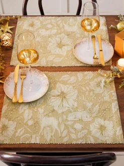 Paoletti Set of 4 Gold Stag Table Placemats^ Branded Kitchenware|Table Linen, Placemats & Coasters