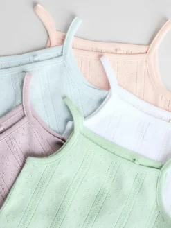 Next Pastel 5 Pack Vest Pointelle Baby Bodysuits^BOY Unisex|Bodysuits & Vests