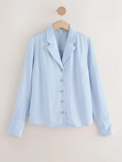 Next Soft Revere Collar Long Sleeve Shirt^Women Blouses & Shirts