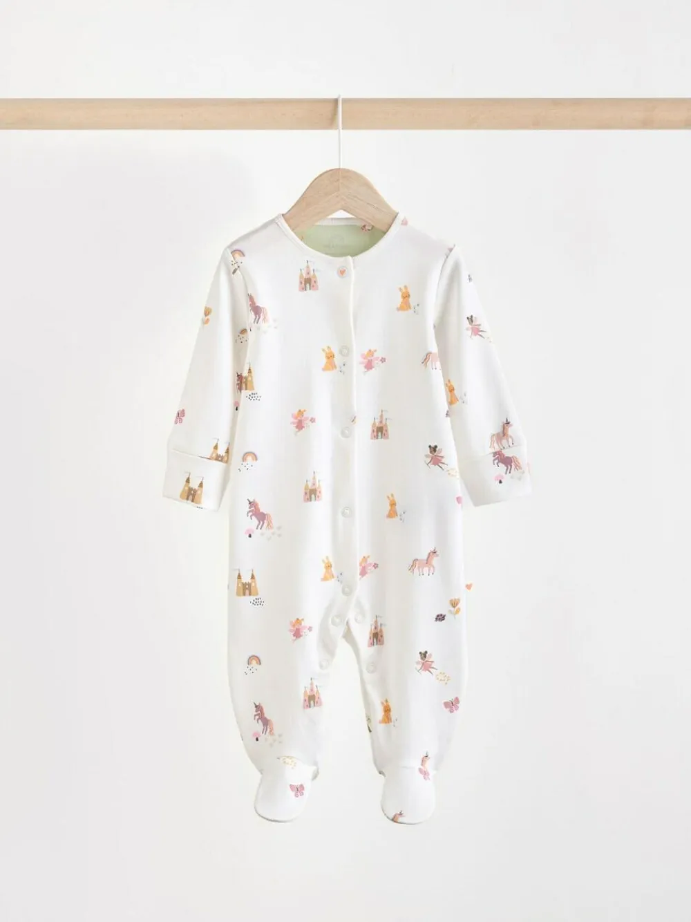 Next Pastel Character 5 Pack Baby Sleepsuits (0-2yrs)^ Nightwear