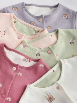 Next Pastel Character 5 Pack Baby Sleepsuits (0-2yrs)^ Nightwear