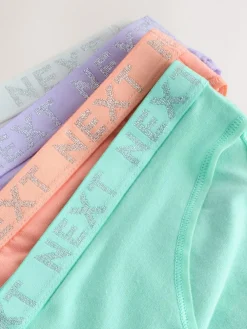 Discount Next Pastel High Leg Cotton Logo Knickers 4 Pack