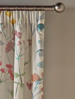 Next Isla Floral Print Pencil Pleat Blackout/Thermal Curtains^ Curtains & Blinds