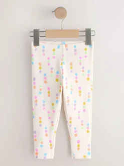 Next Pastel Rainbow Ribbed Leggings 5 Pack (3mths-7yrs)^ Baby Girls|Pants & Leggings