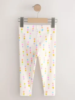 Next Pastel Rainbow Ribbed Leggings 5 Pack (3mths-7yrs)^ Baby Girls|Pants & Leggings