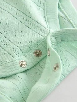 Next Pastels 5 Pack Short Sleeve Pointelle Baby Bodysuits