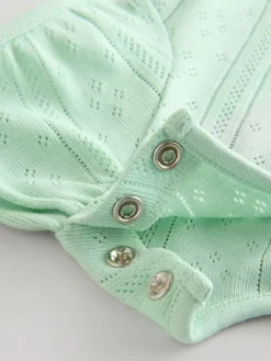 Next Pastels 5 Pack Short Sleeve Pointelle Baby Bodysuits