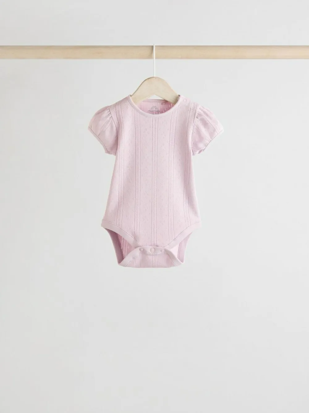 Next Pastels 5 Pack Short Sleeve Pointelle Baby Bodysuits