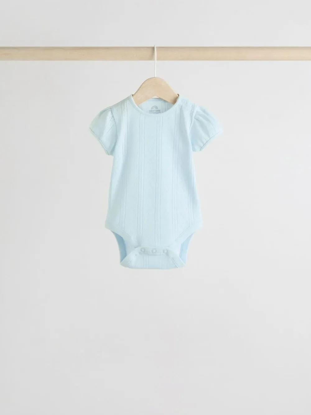 Next Pastels 5 Pack Short Sleeve Pointelle Baby Bodysuits