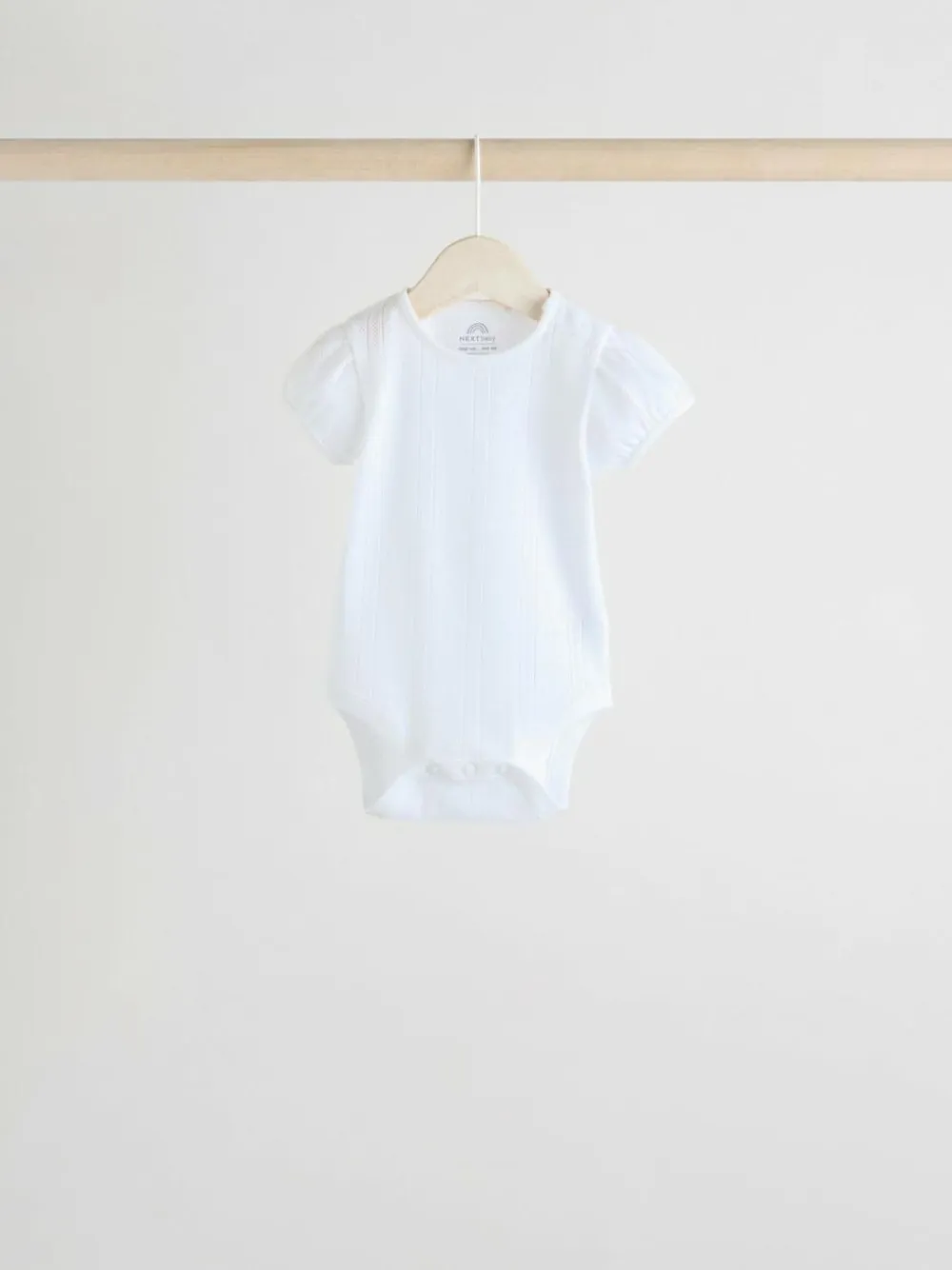 Next Pastels 5 Pack Short Sleeve Pointelle Baby Bodysuits