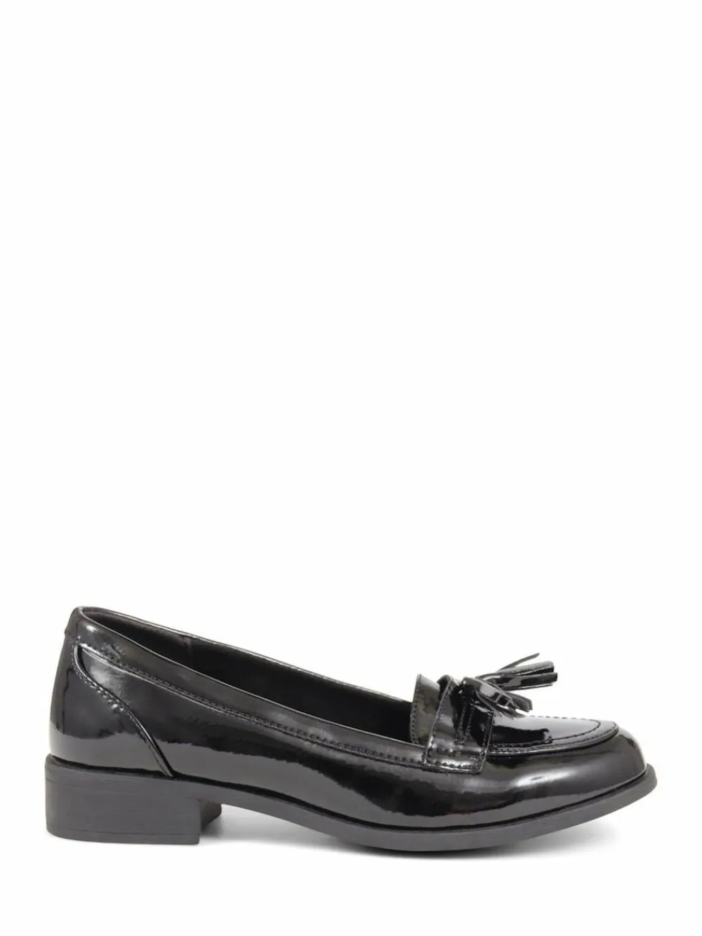 Pavers Black Smart Patent Loafers^Women Flats
