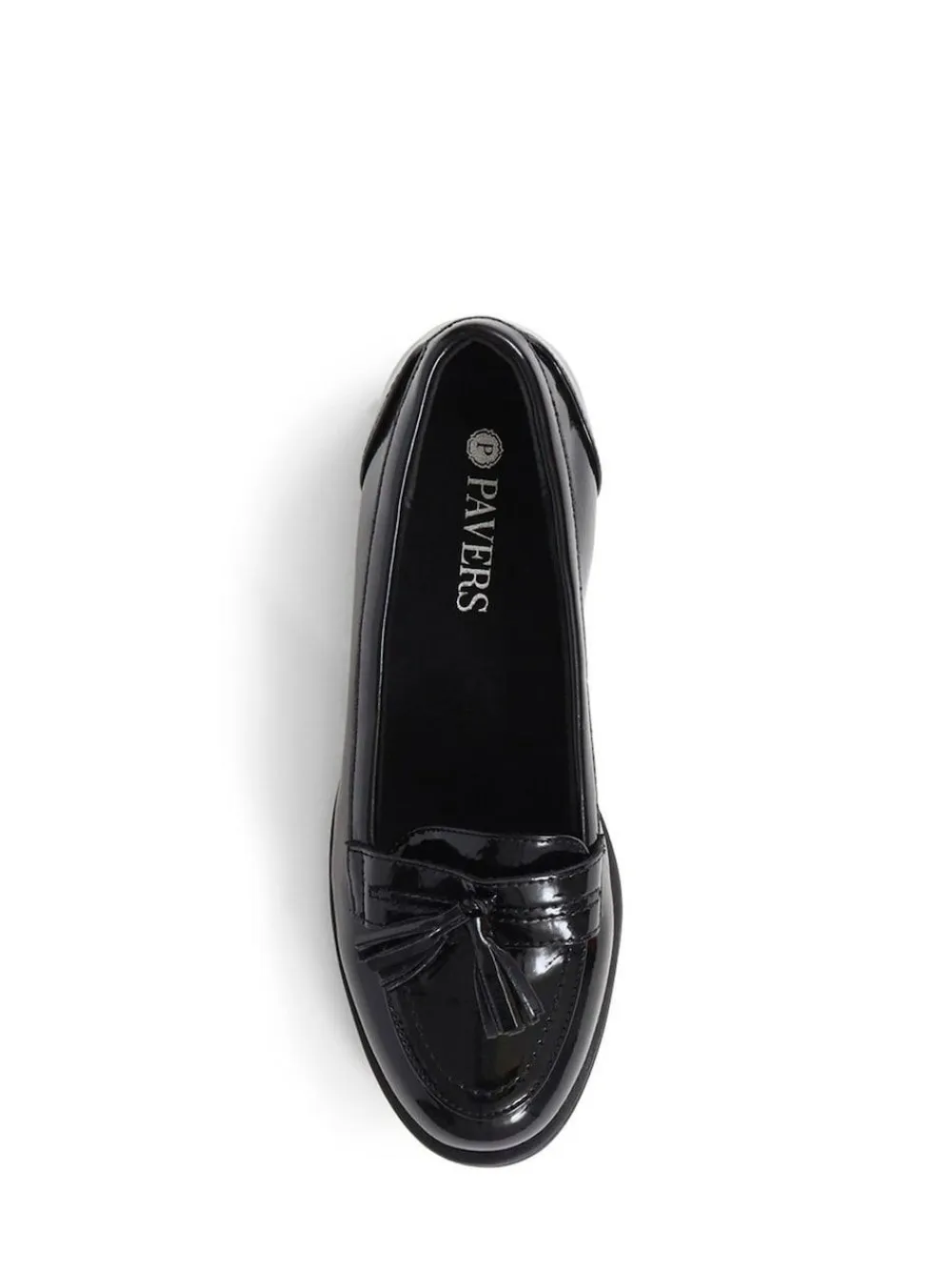 Pavers Black Smart Patent Loafers^Women Flats