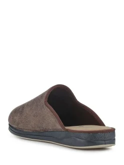 Pavers Wide Fit Supportive Mule Slippers Brown