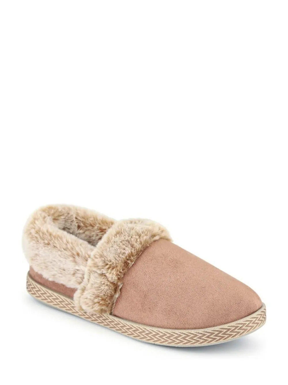 New Pavers Warm Lined Memory Foam Slippers Cream