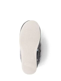 Pavers Grey Floral Faux Fur Slippers^Women Slippers