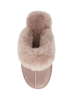 Best Pavers Sheepskin Lined Slippers Pink