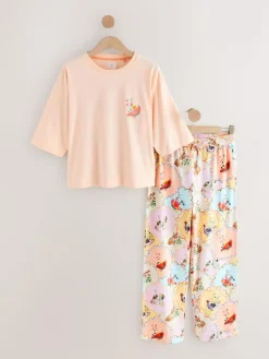 Next Peach Pink Hen Jersey Short Sleeve Pyjamas^Women Pyjamas|All Night & Lounge