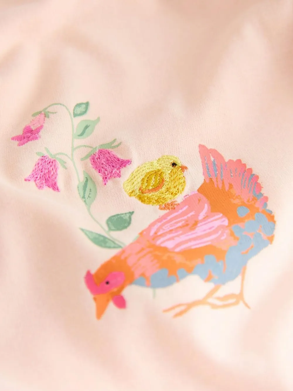 Next Peach Pink Hen Jersey Short Sleeve Pyjamas^Women Pyjamas|All Night & Lounge