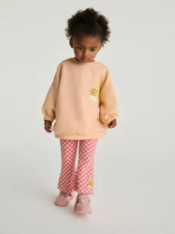 Online Next Peach Pink Tweety Sweatshirt & Flare Leggings Set (3mths-7yrs)