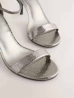 Sale Next Forever Comfort® Strappy Heeled Sandals Pewter