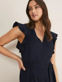 Phase Eight Blue Kallie Frill Jumpsuit^Women Jumpsuits & Playsuits