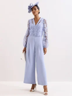 Clearance Phase Eight Blue Petite Winona Lace Jumpsuit
