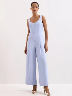 Clearance Phase Eight Blue Petite Winona Lace Jumpsuit