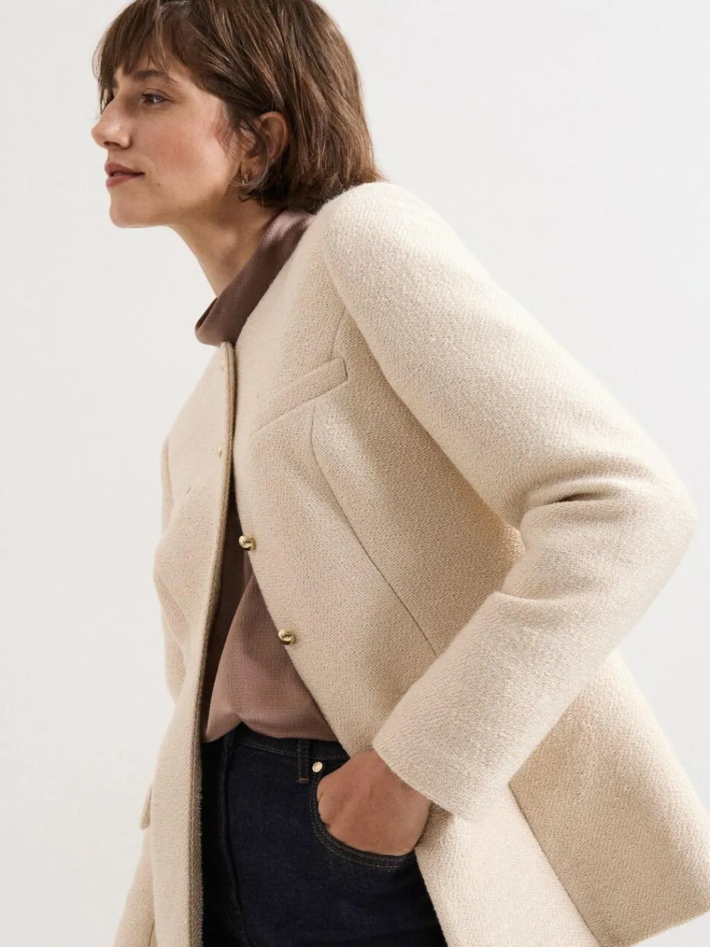Phase Eight Cream Graziella Jacket^Women Blazers