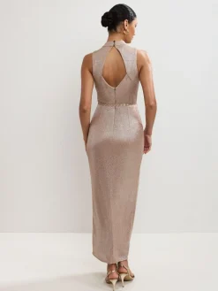 Outlet Phase Eight Gold Libby Metallic Dress