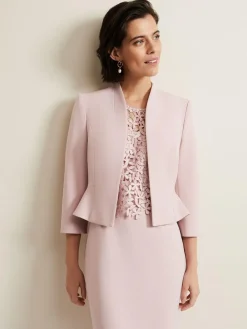 Discount Phase Eight Pink Daisy Peplum Jacket