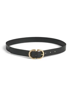 Best PIECES Black Leather Belt