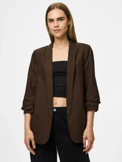 PIECES Brown 3/4 Length Sleeve Blazer^Women Blazers