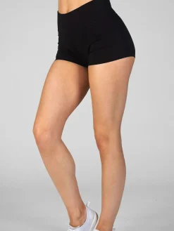 Pineapple Black High Band Hotpant Shorts^Women Shorts